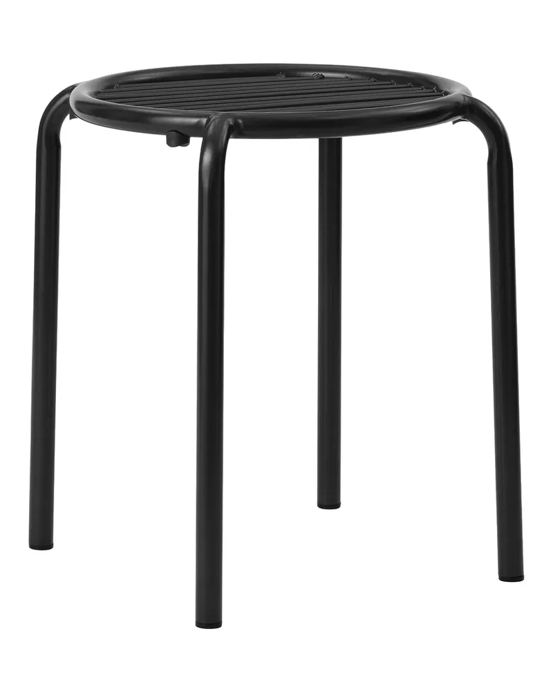 Normann Copenhagen Stappelbarer Hocker Vig - Schwarz - thermolackierter Stahl - Designer Simon Legald 