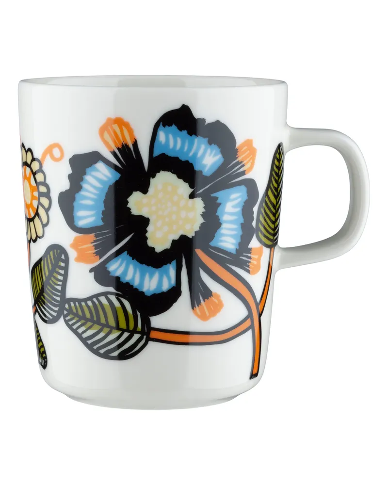 Marimekko Becher Kukasta Kukkaan - Bunt - Sandstein - Designer Erja Hirvi 
