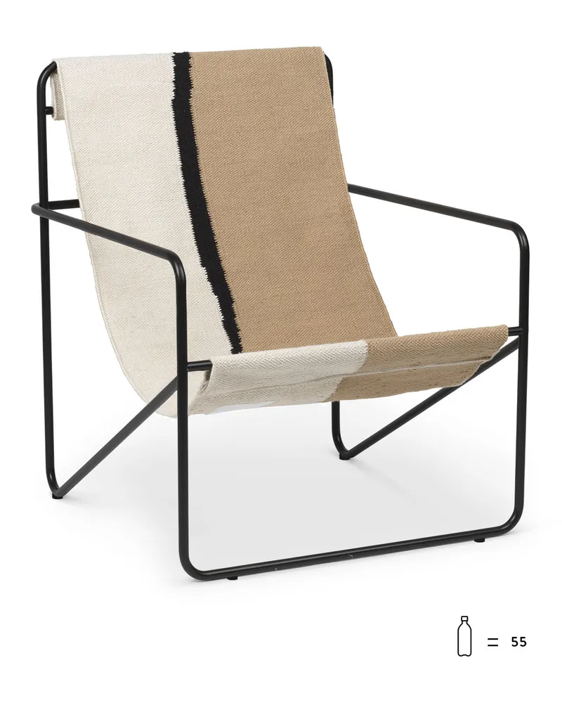 ferm LIVING Sessel Désert - Braun - Recycelter Stoff 