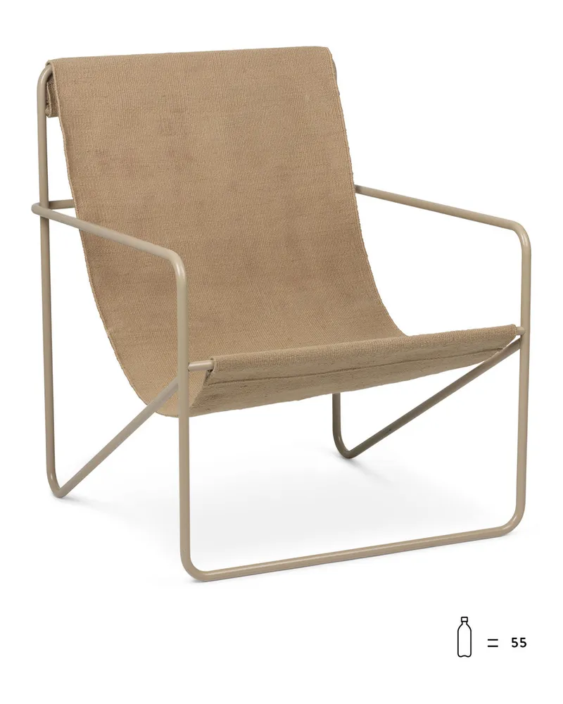 ferm LIVING Sessel Désert - Braun - Recycelter Stoff 