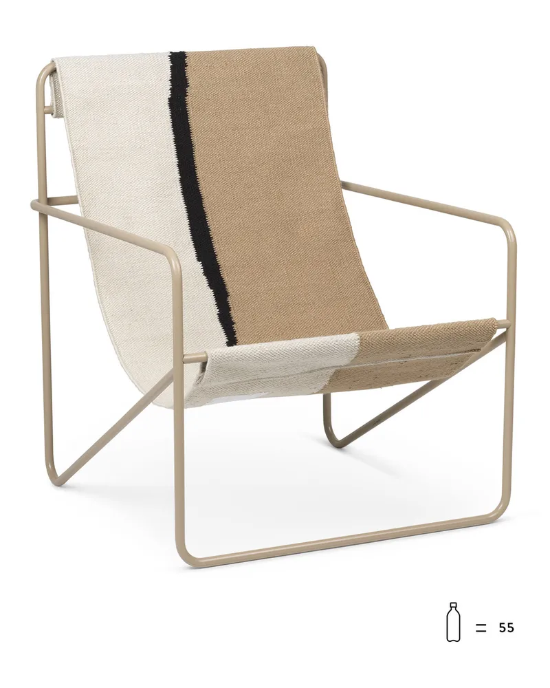 ferm LIVING Sessel Désert - Braun - Recycelter Stoff 