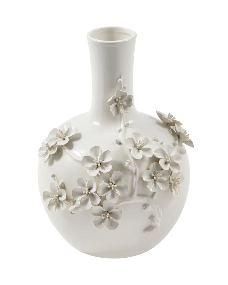 POLSPOTTEN Vase 3D - Weiß - emaillierte Keramik 