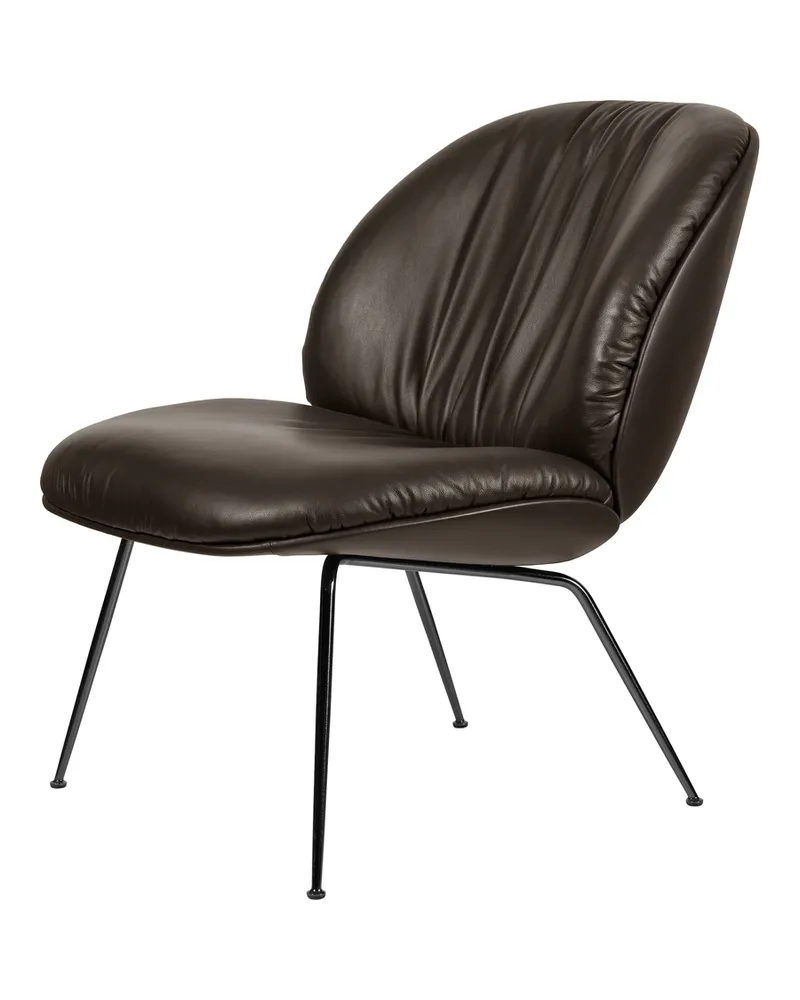 Gubi Gepolsterter Sessel Beetle - Braun - Recycelter Kunststoff - Designer GamFratesi 