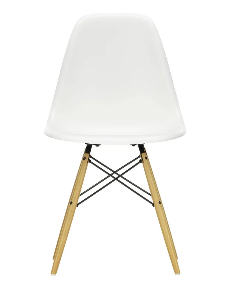 Vitra Stuhl Eames Plastic Side Chair - Weiß - Massivahorn - Designer Charles & Ray Eames 