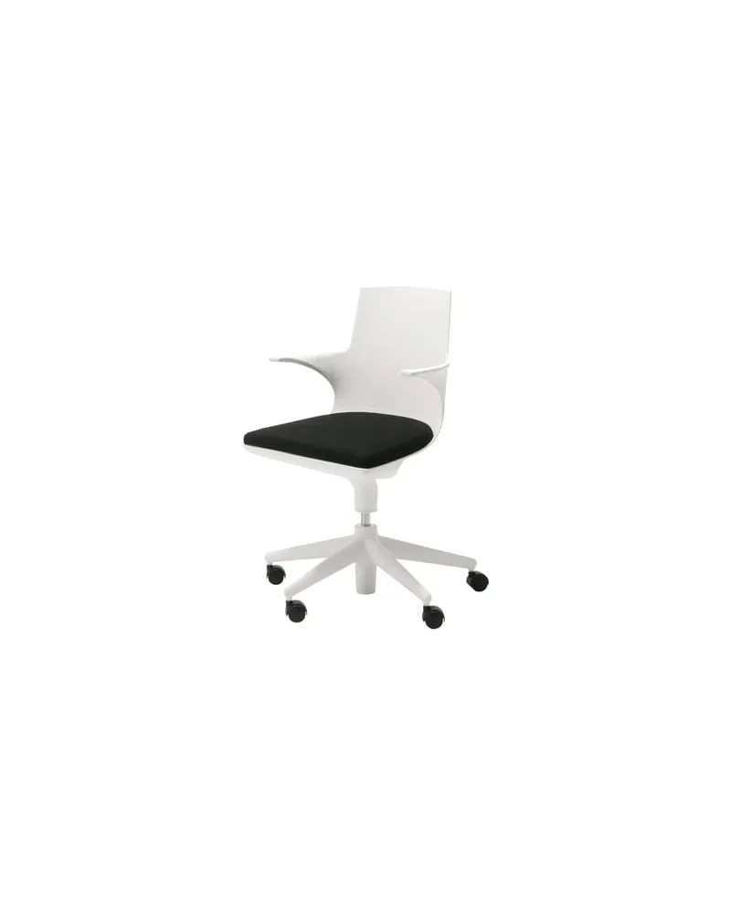 Kartell Gepolsterter Sessel Spoon - Weiß - Polypropylen - Designer Antonio Citterio 