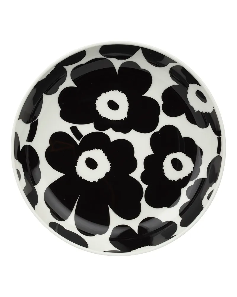 Marimekko Suppenteller Unikko - Rot - Sandstein - Designer Maija Isola 