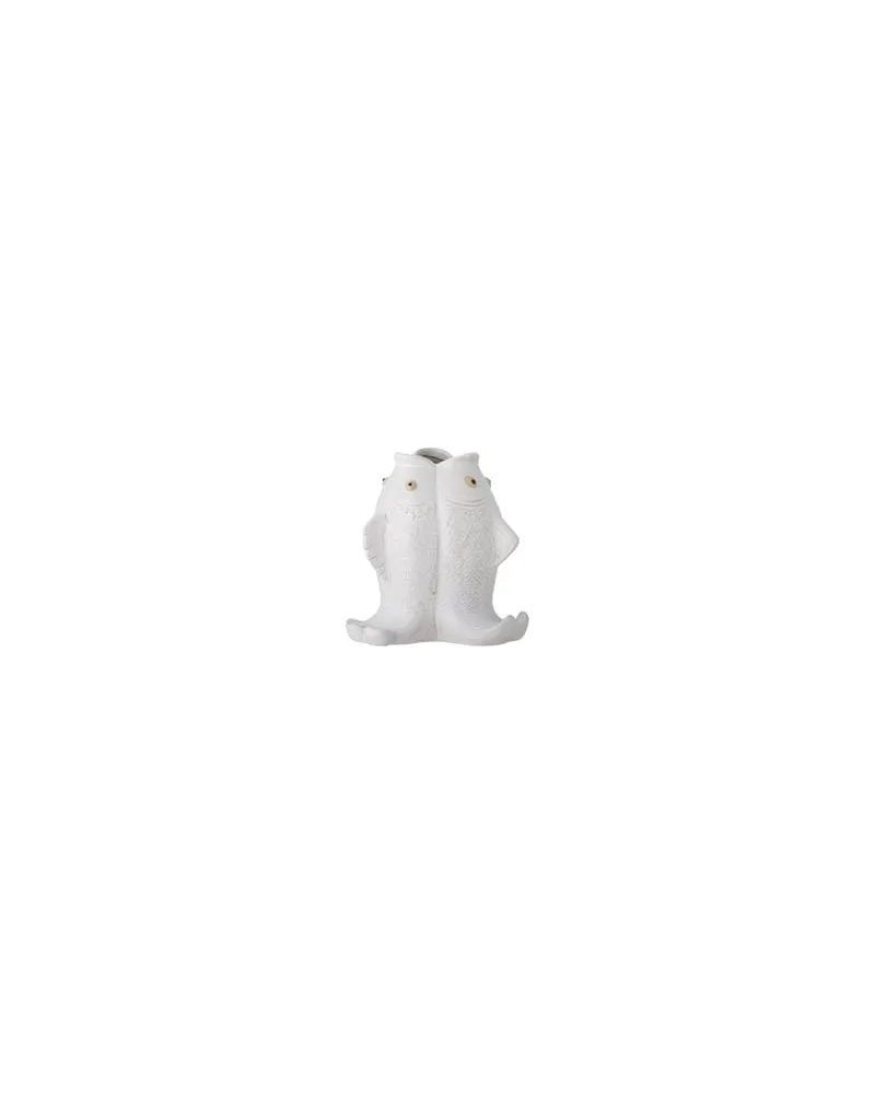 Bloomingville Vase Fili - Weiß - Sandstein 