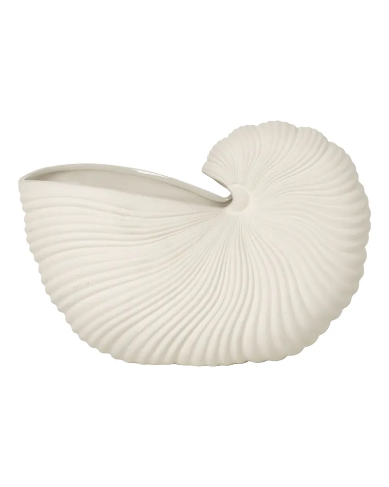 ferm LIVING Vase Shell - Weiß - Sandstein - Designer Trine Andersen 