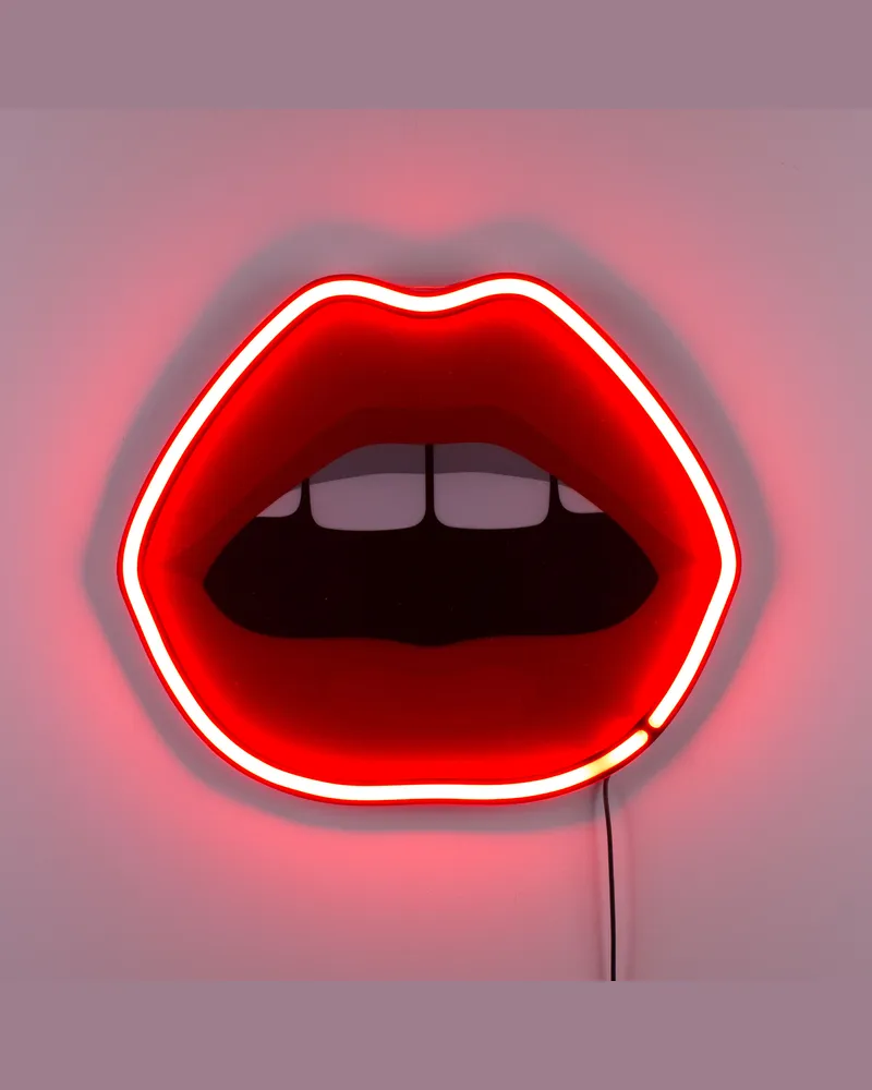 Seletti Wandleuchte mit Stromkabel Blow - Rot - Polyacryl - Designer Studio Job 