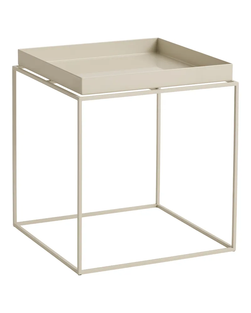 Hay Beistelltisch Tray - Beige - thermolackierter Stahl - Designer Hay Studio 