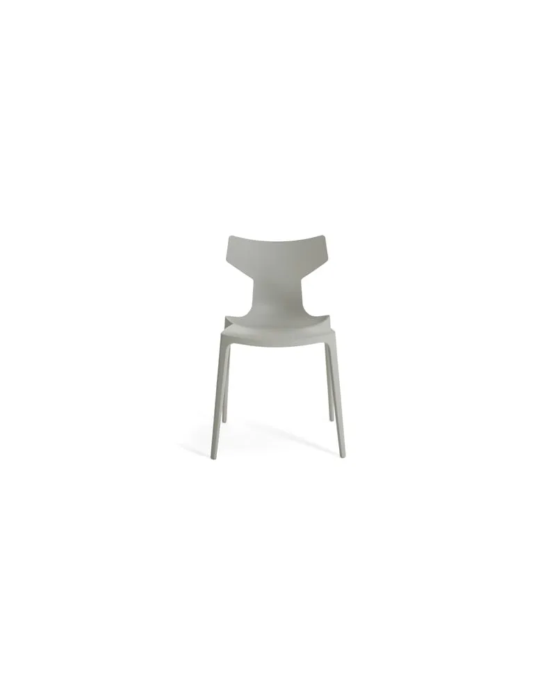 Kartell Stapelbarer Stuhl Re-Chair - Grau - Recyceltes thermoplast. Technopolymer - Designer Antonio Citterio 