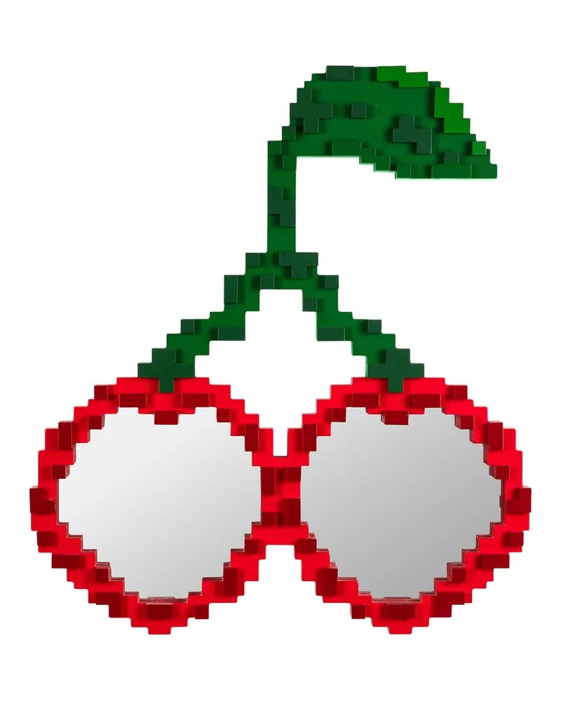 Seletti Wandspiegel Pixel - Rot - Holzfaserplatte - Designer Roberto Bruno 