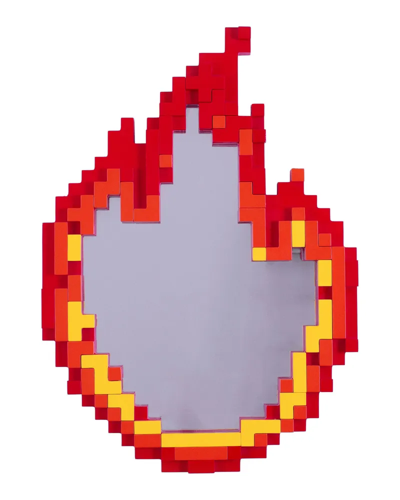 Seletti Wandspiegel Pixel - Rot - Holzfaserplatte - Designer Roberto Bruno 