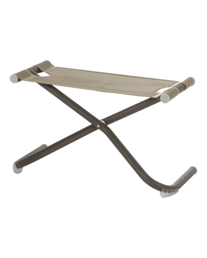 EMU Outdoor-Hocker Snooze - Braun - gefirnister Stahl - Designer Marco Marin 