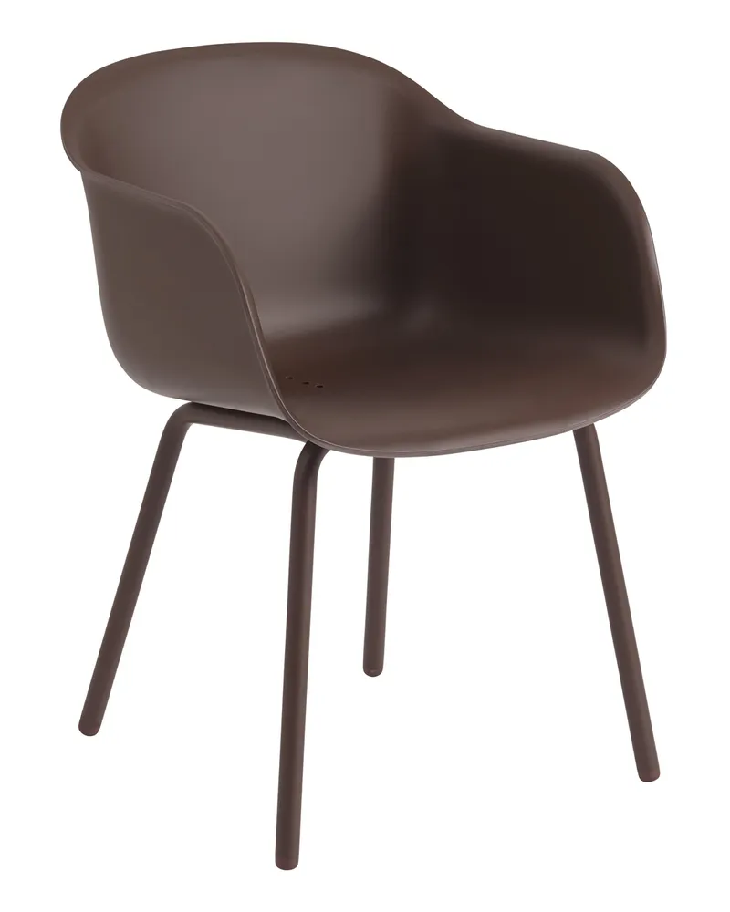 Muuto Sessel Fiber - Braun - 100 % recycelter Kunststoff - Designer Iskos-Berlin 
