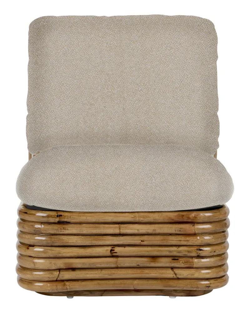Gubi Gepolsterter Sessel Bohemian 72 - Beige - Rattan - Designer Gabriella Crespi 