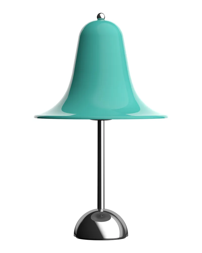 Verpan Tischleuchte Pantop - Grün - verchromtes Metall - Designer Verner Panton 