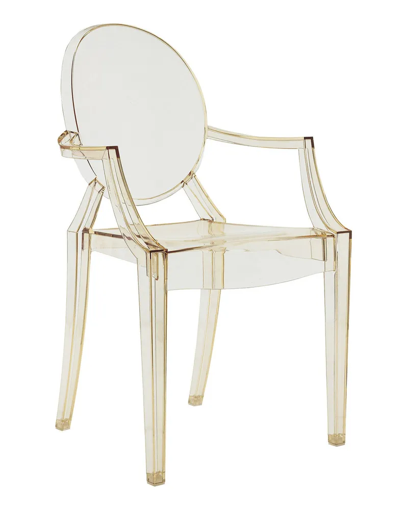 Kartell Stapelbarer Sessel Ghost - Orange - Polykarbonat - Designer Philippe Starck 