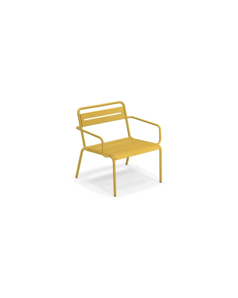 EMU Niedrig stapelbarer Sessel Star - Gelb - Aluminium 