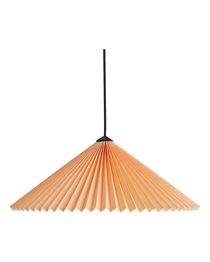 Hay Pendelleuchte Matin - Orange - Plissierte, beschichtete Baumwolle - Designer Inga Sempé 