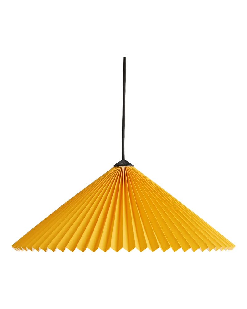 Hay Pendelleuchte Matin - Orange - Plissierte, beschichtete Baumwolle - Designer Inga Sempé 