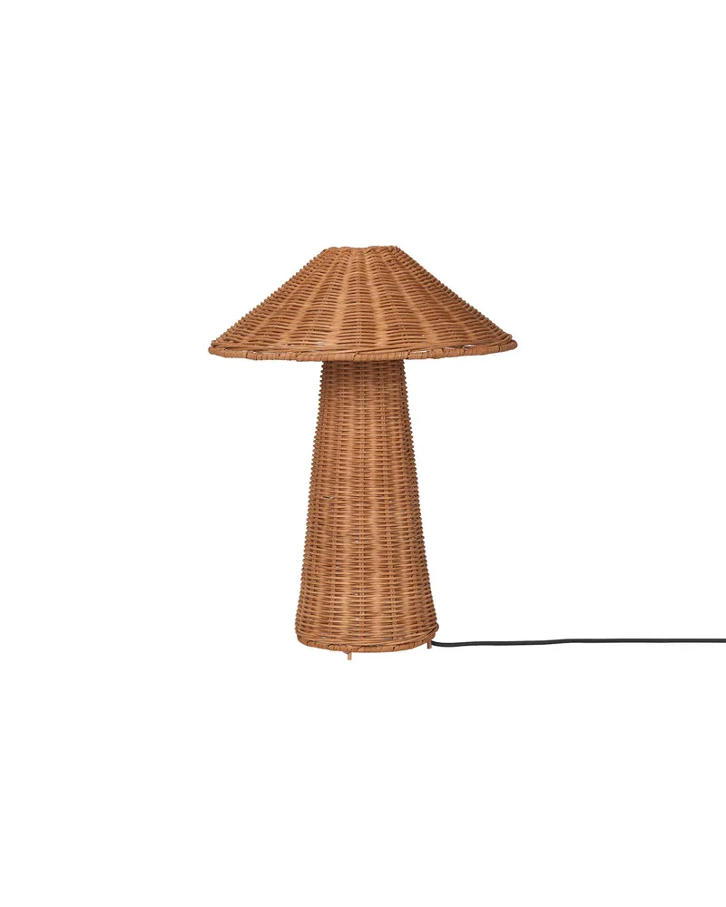 ferm LIVING Tischleuchte Lampes rotin - Beige - Rattan 