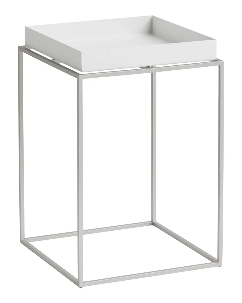 Hay Beistelltisch Tray - Weiß - Silikonbeschichteter Stahl - Designer Hay Studio 