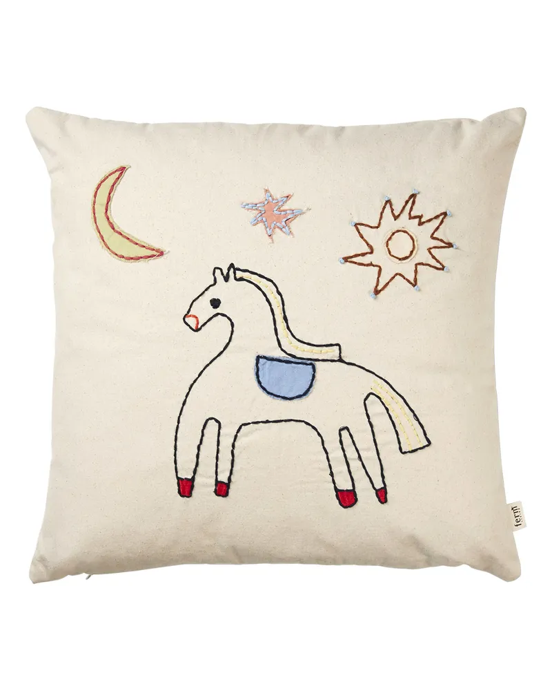 ferm LIVING Kissen Coussin Kids - Weiß - Daunen 