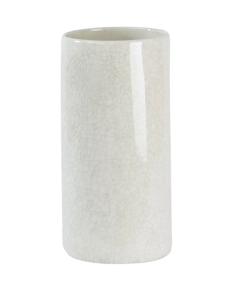 Jars Céramistes Vase Anse - Weiß - emaillierter Sandstein - Designer Thomas Merlin 