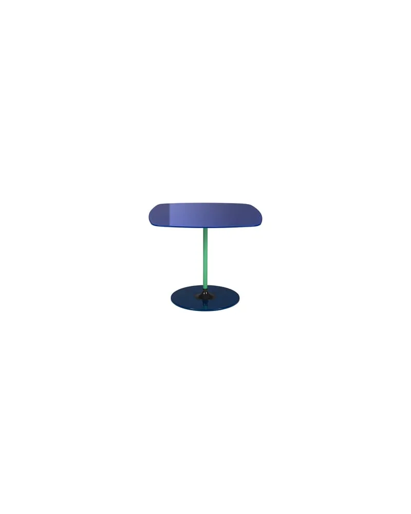 Kartell Beistelltisch Thierry - Blau - bemalter Stahl - Designer Piero Lissoni 
