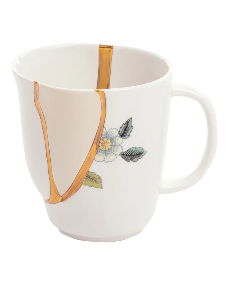 Seletti Becher Kintsugi - Weiß - Gold - Designer Marcantonio 