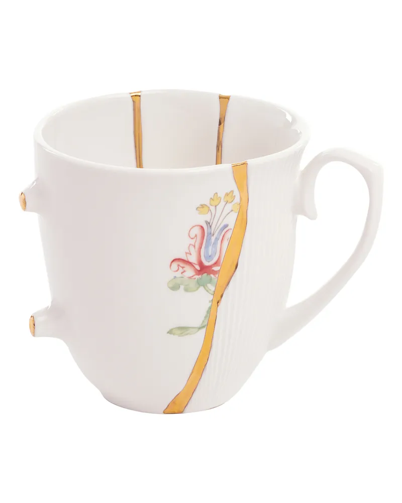 Seletti Becher Kintsugi - Weiß - Gold - Designer Marcantonio 