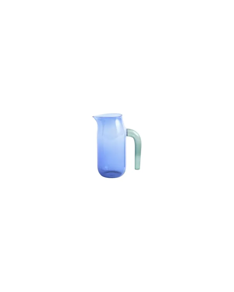 Hay Karaffe Jug - Blau - Borosilikatglas - Designer Jochen Holz 