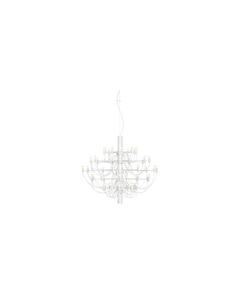 Flos Pendelleuchte 2097 - Weiß - Eisen - Designer Gino Sarfatti 