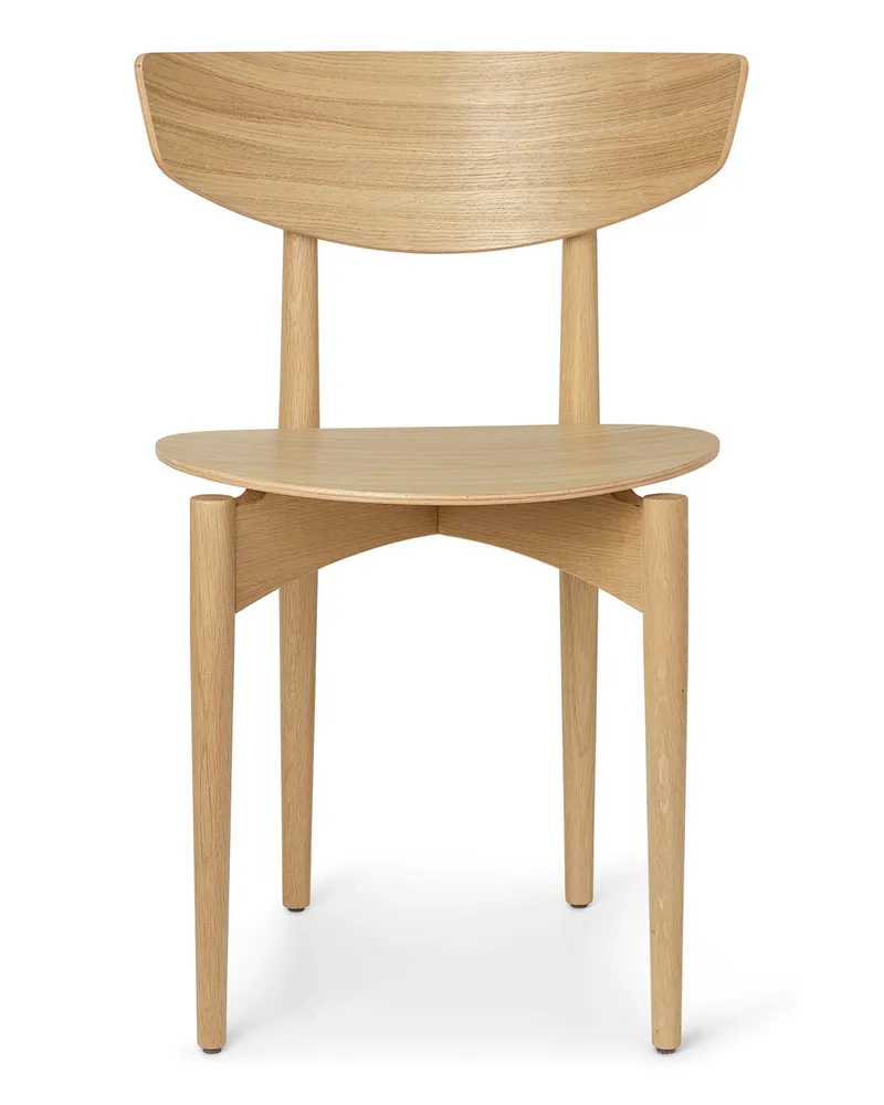 ferm LIVING Stuhl Herman - Schwarz - Lackiertes Eschenfurnier - Designer Herman Studio 