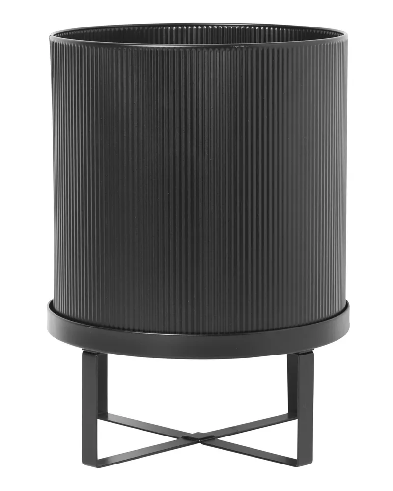 ferm LIVING Blumentopf Bau - Beige - galvanisierter Stahl - Designer Herman Studio 