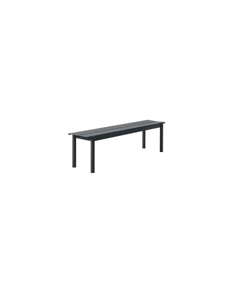 Muuto Bank Linear - Schwarz - Pulverbeschichteter Stahl - Designer Thomas Bentzen 