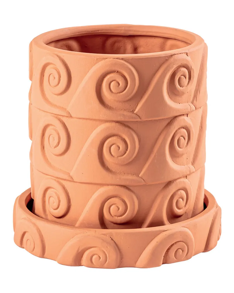 Seletti Blumentopf Magna Graecia - Blau - Terrakotta - Designer Antonio Aricò 
