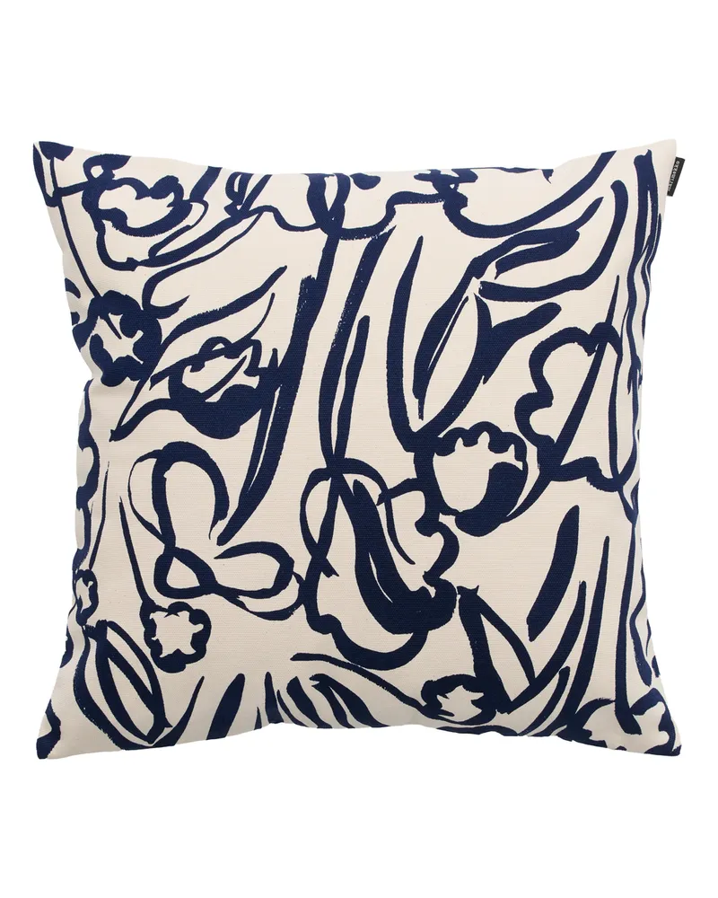 Marimekko Kissenüberzug Kukat Puhkeavat - Blau - Organische Baumwolle - Designer Maija Louekari 