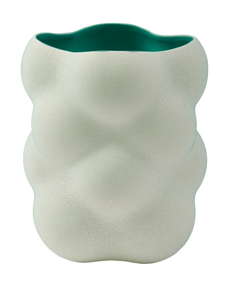 POLSPOTTEN Vase Grape - Grün - emaillierte Keramik 