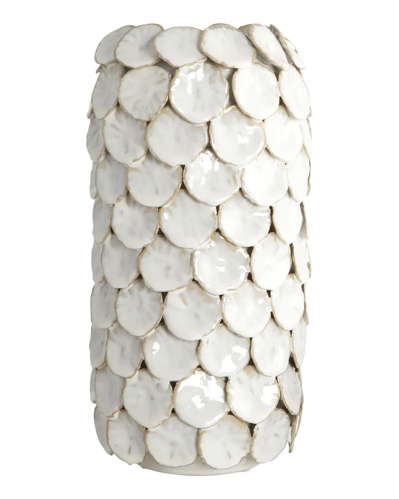 House Doctor Vase Dot - Weiß - emaillierte Keramik 