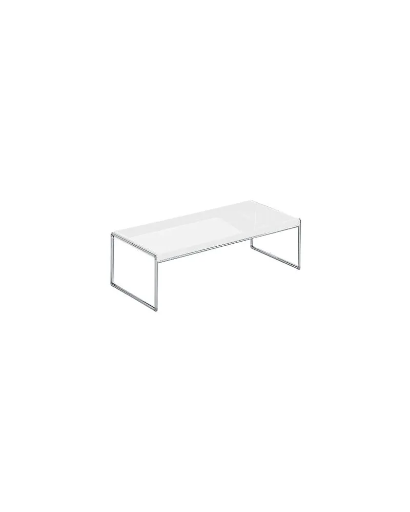 Kartell Couchtisch Trays - Weiß - verchromter Stahl - Designer Piero Lissoni 