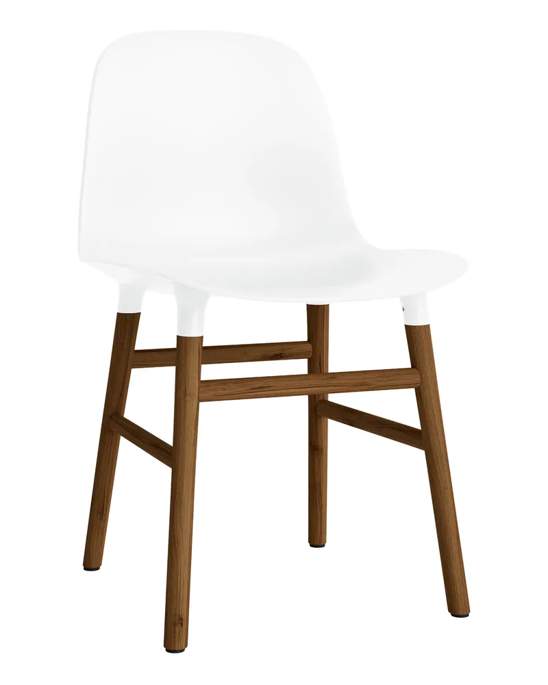 Normann Copenhagen Stuhl Form - Weiß - Nussbaum - Designer Simon Legald 
