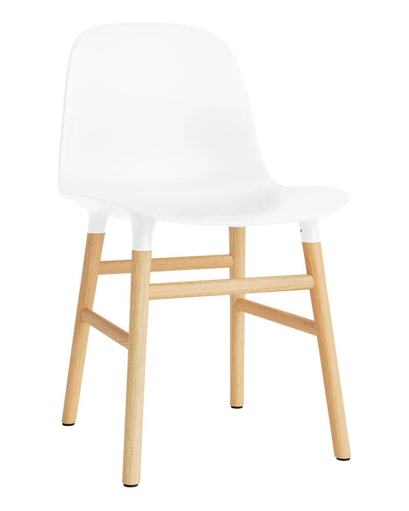 Normann Copenhagen Stuhl Form - Weiß - Nussbaum - Designer Simon Legald 