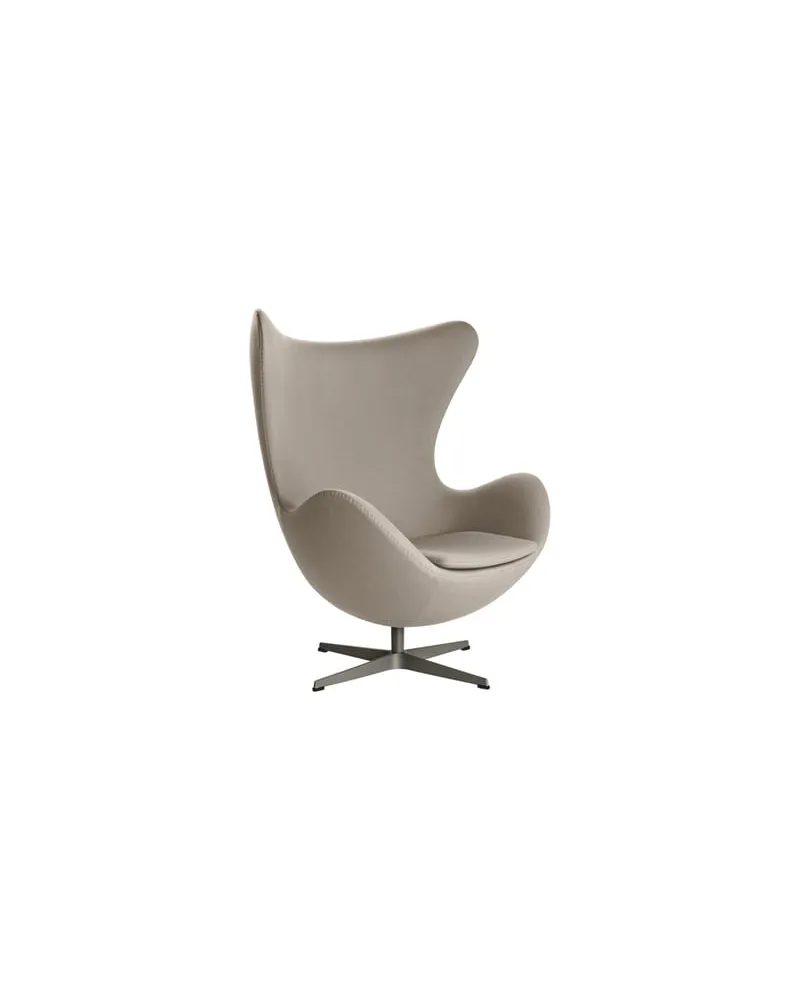 Fritz Hansen Gepolsterter Sessel Egg - Beige - Polyurethan-Schaum - Designer Arne Jacobsen 