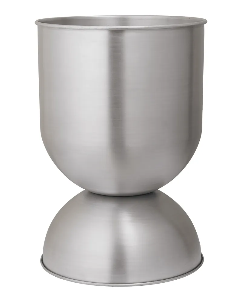 ferm LIVING Blumentopf Hourglass - Silber - Aluminium - Designer Trine Andersen 