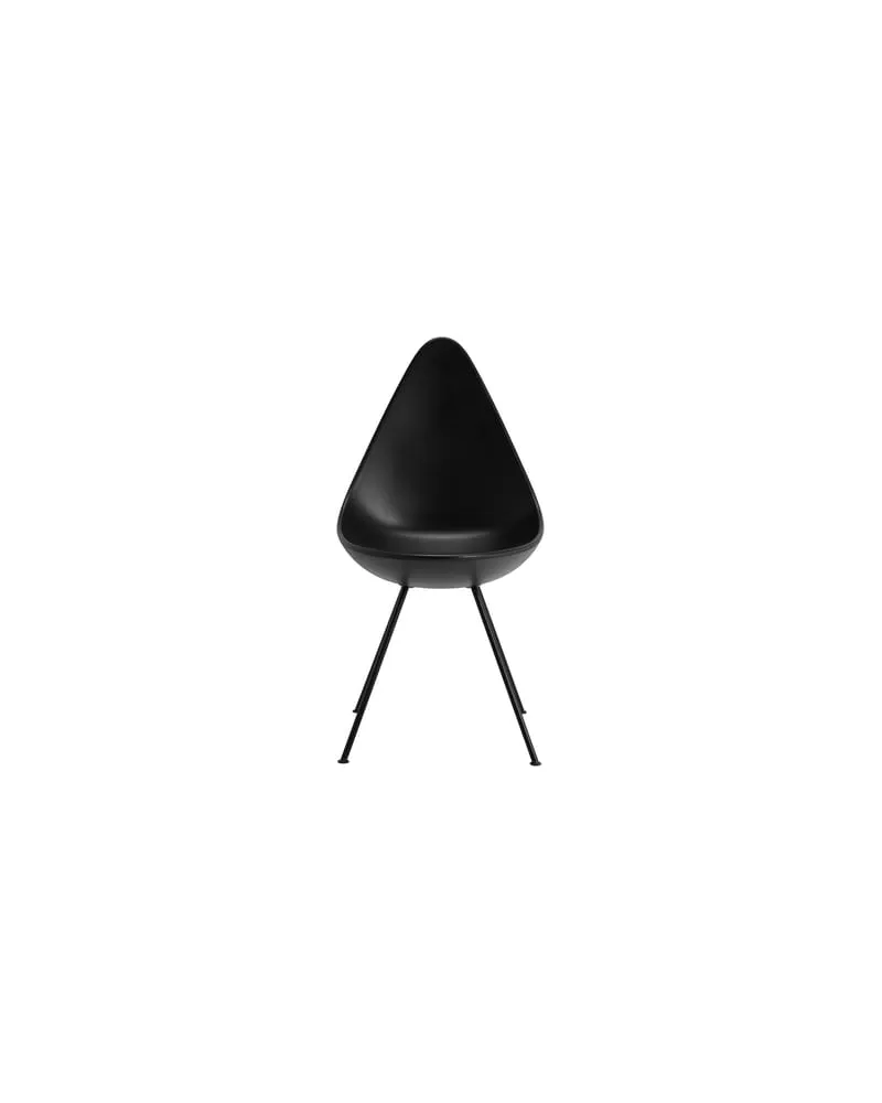 Fritz Hansen Stuhl Drop - Schwarz - ABS-Kunststoff - Designer Arne Jacobsen 
