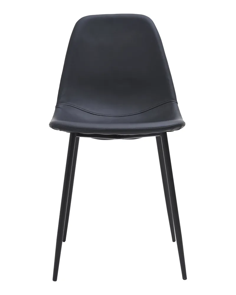 House Doctor Gepolsterter Stuhl Forms chaise - Schwarz - Kunstleder 
