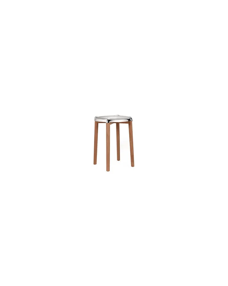 Alessi Hocker Poêle Collection - Metall - Hochglanzpolierter Edelstahl - Designer Philippe Starck 