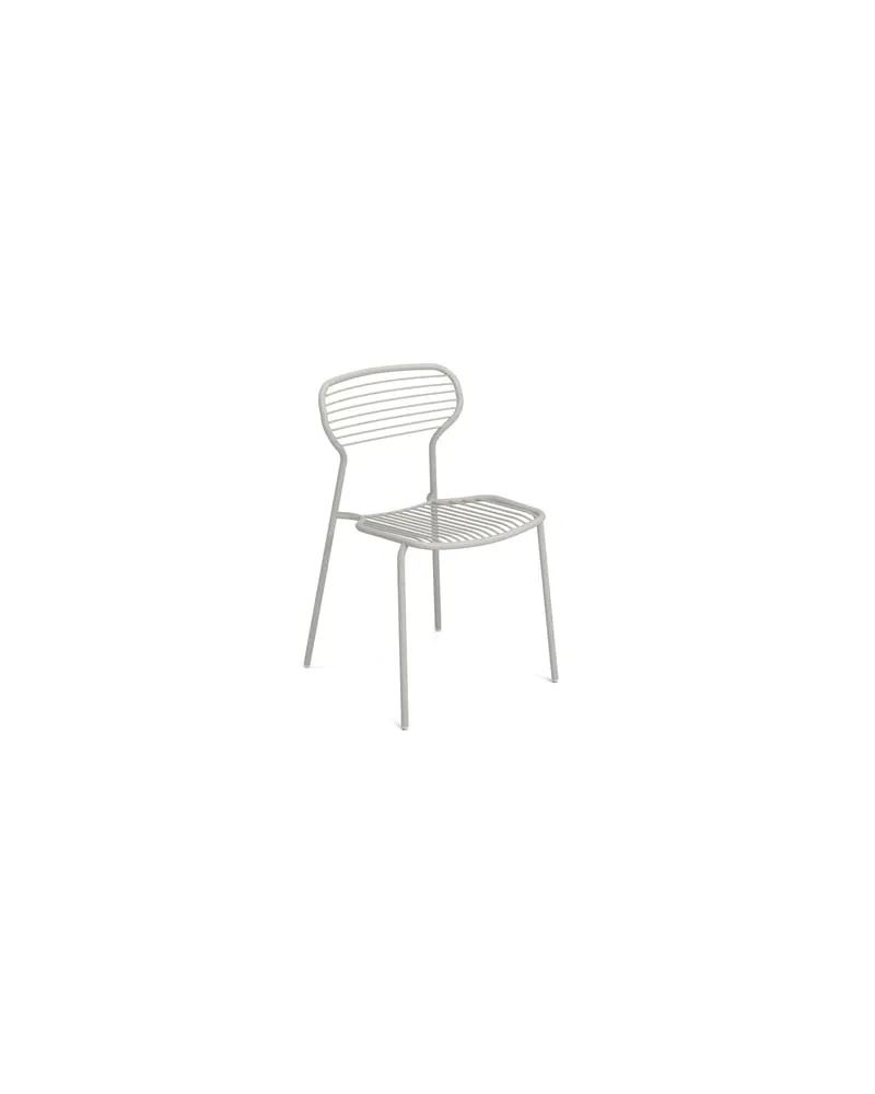 EMU Stapelbarer Stuhl Apero - Grau - gefirnister Stahl - Designer Martin Drechsel 